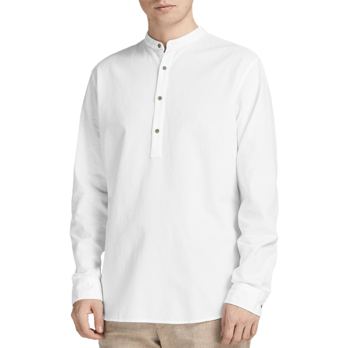 Camicia Coreana Serafino Misto Lino SUMMER-HALFPLACKET Uomo J&J