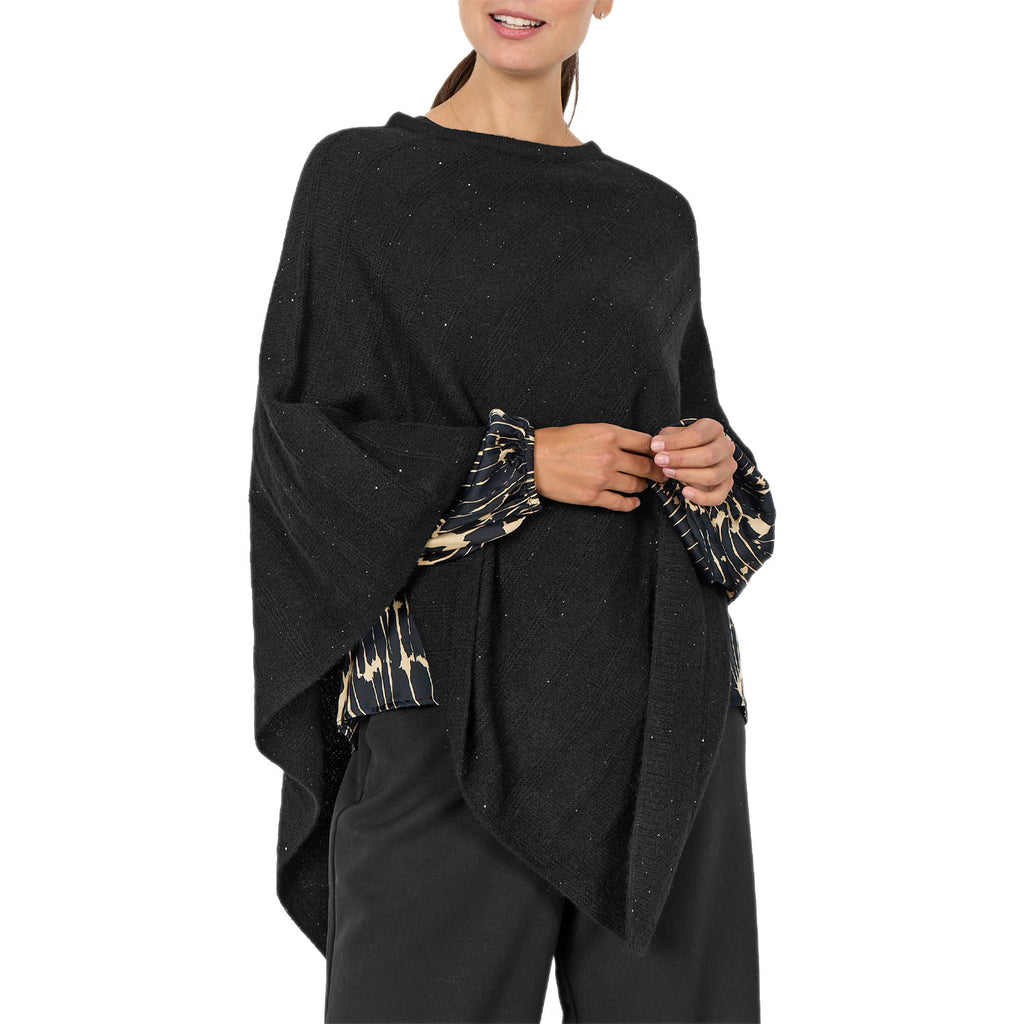 Poncho in Maglia con Brillantini AJNA1 Donna SOYA