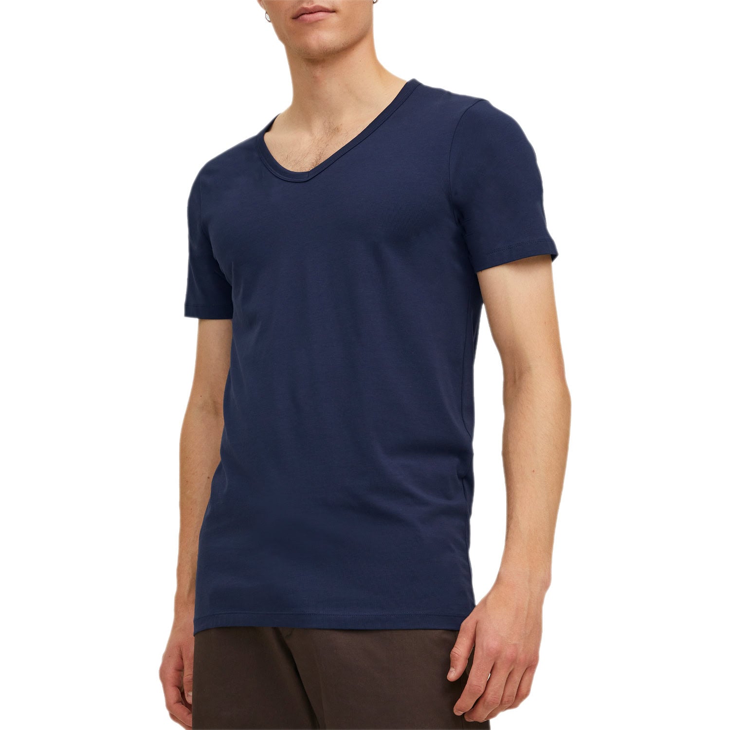 T-Shirt "V" Cotone Elasticizzato BASIC-VNECK Uomo JACKJONES