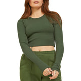 Maglietta M.Lunghe Crop Slim Fit FELINE-TEE Donna JJXX