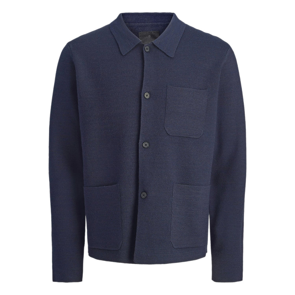 Cardigan Collo Camicia Bottoni Misto Lana TREVOR Uomo J.J