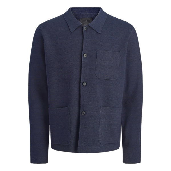 Cardigan Collo Camicia Bottoni Misto Lana TREVOR Uomo J.J