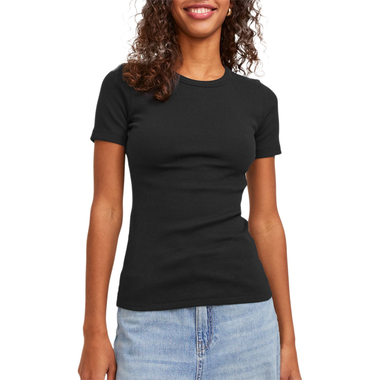 T-Shirt Slim Fit Costine Girocollo FRANKIE-TEE Donna JJXX