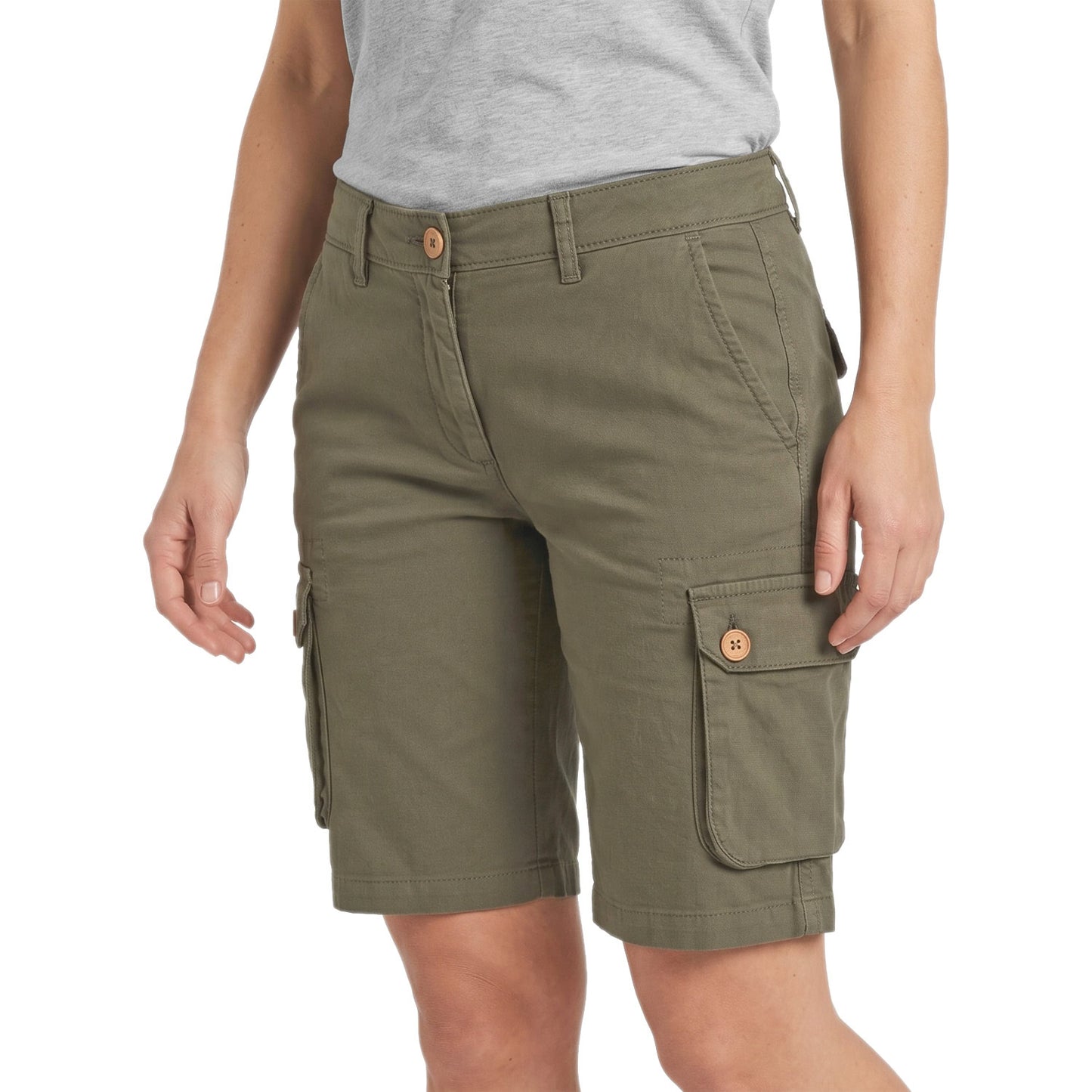 Bermuda Cargo Slim Fit Misto Lino BUCANEVE Donna SQUAD2