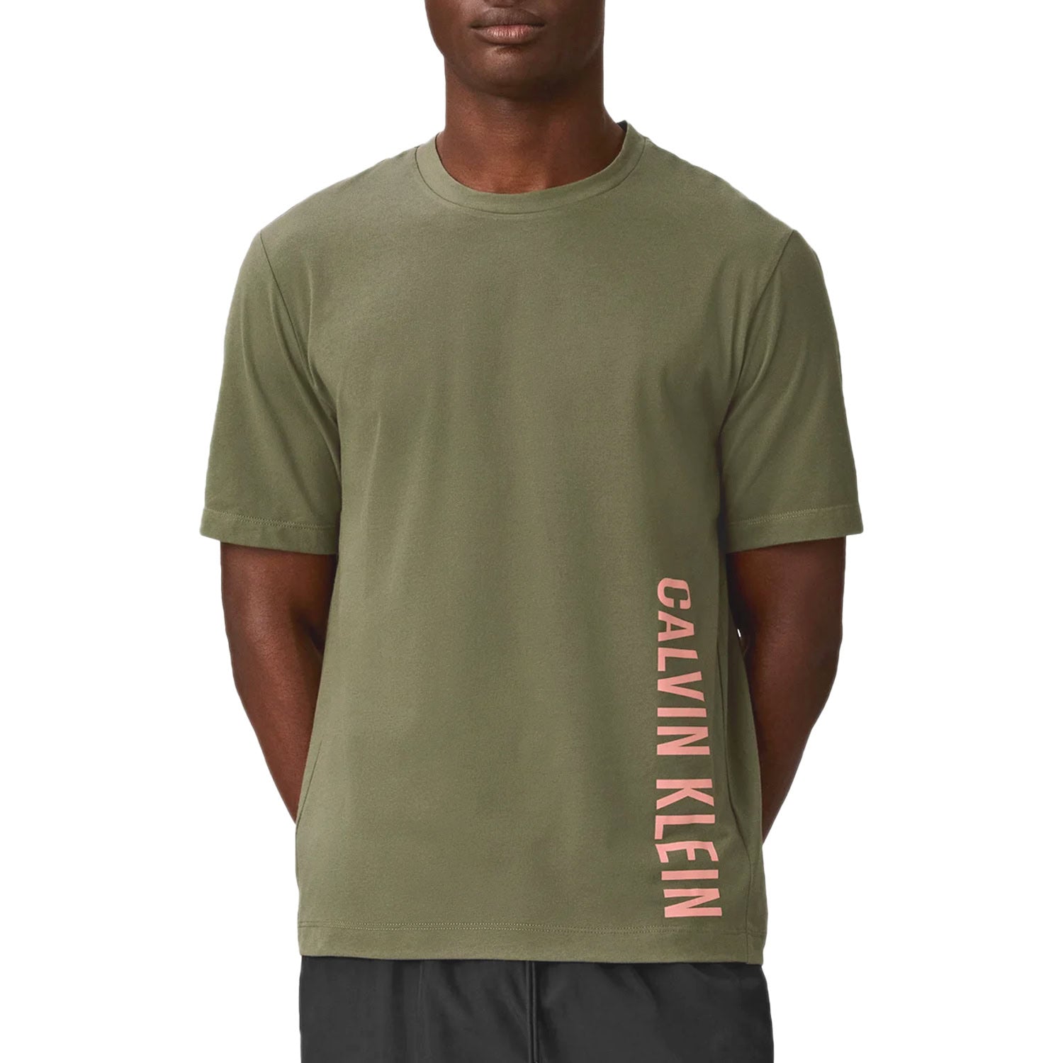 T-Shirt Oversize Logo Verticale LV00NM3019 Uomo CALVINKLEIN