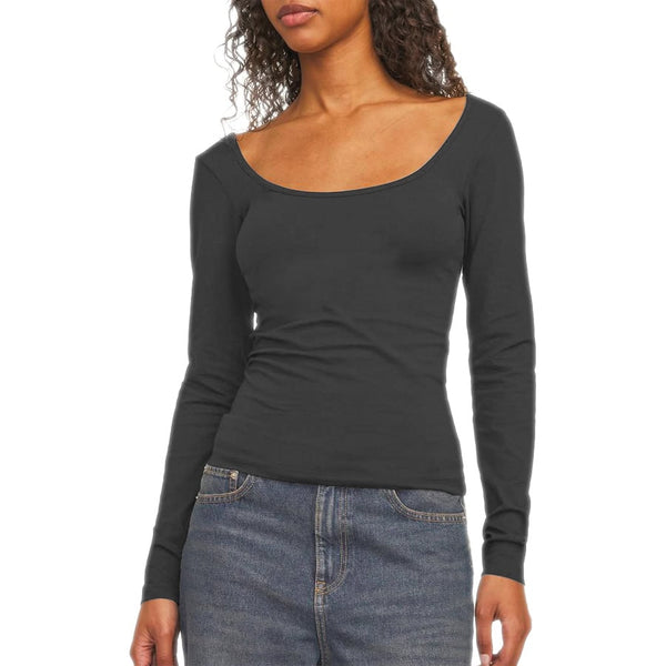 Maglietta Maxi Scollo Slim Fit Elasticizzata GIGI-WIDE Donna JJXX