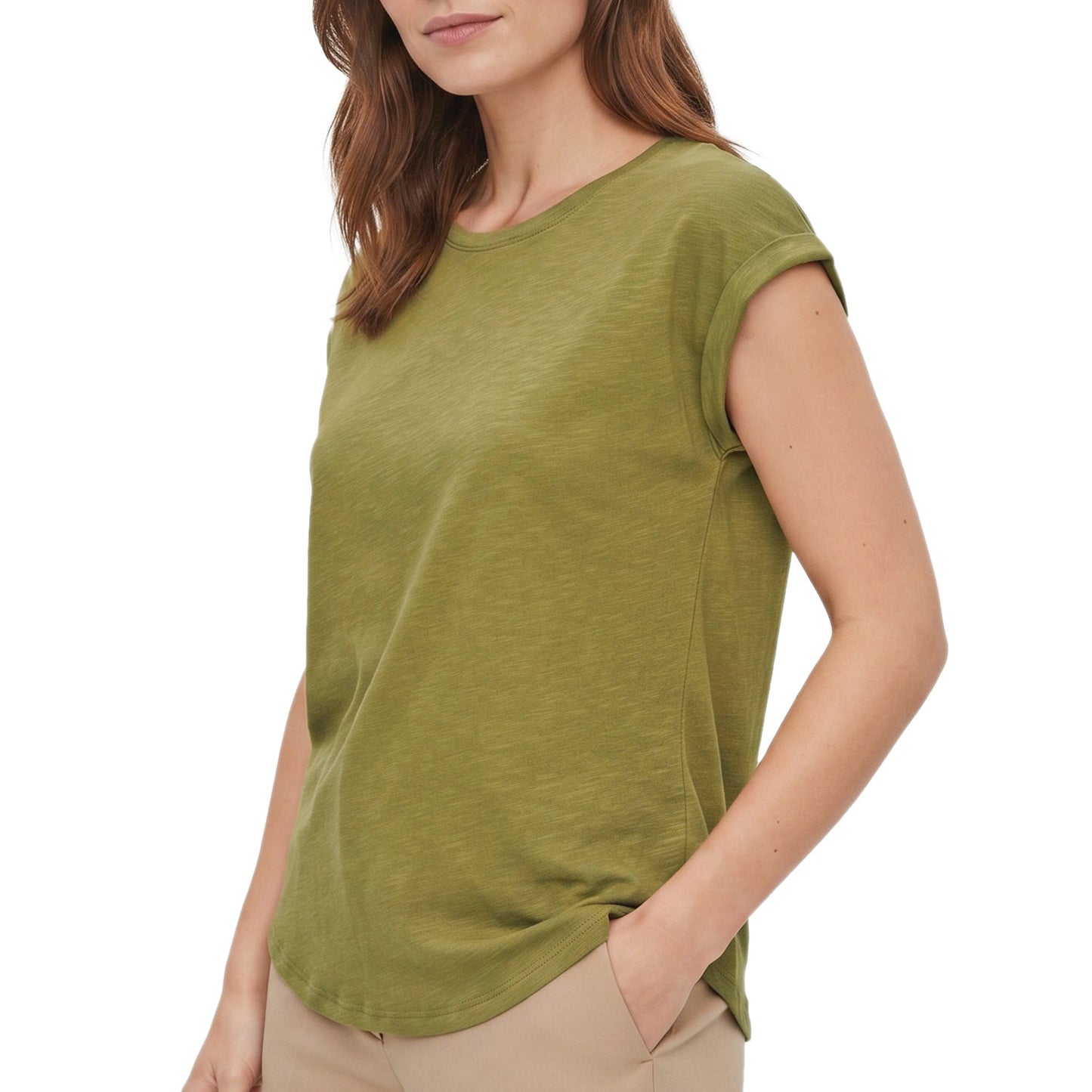 T-Shirt Cotone Fiammato Manica Aletta TW6455JLU6 Donna CENSURED