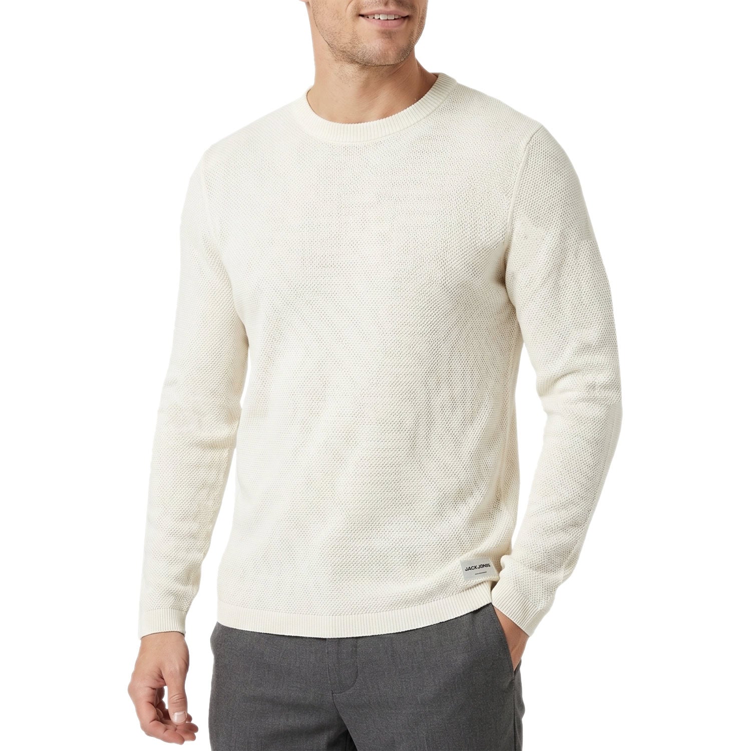 Maglia Operata Misto Cotone DEVIN-KNIT Uomo JACKJONES