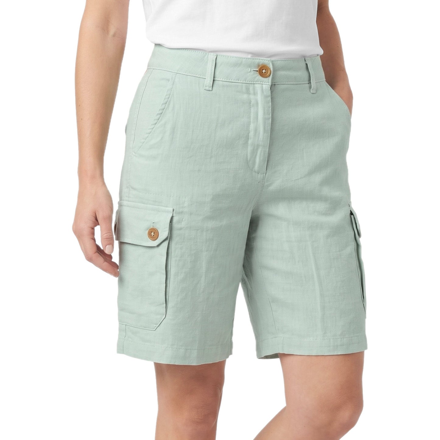 Bermuda Cargo Slim Fit Misto Lino BUCANEVE Donna SQUAD2