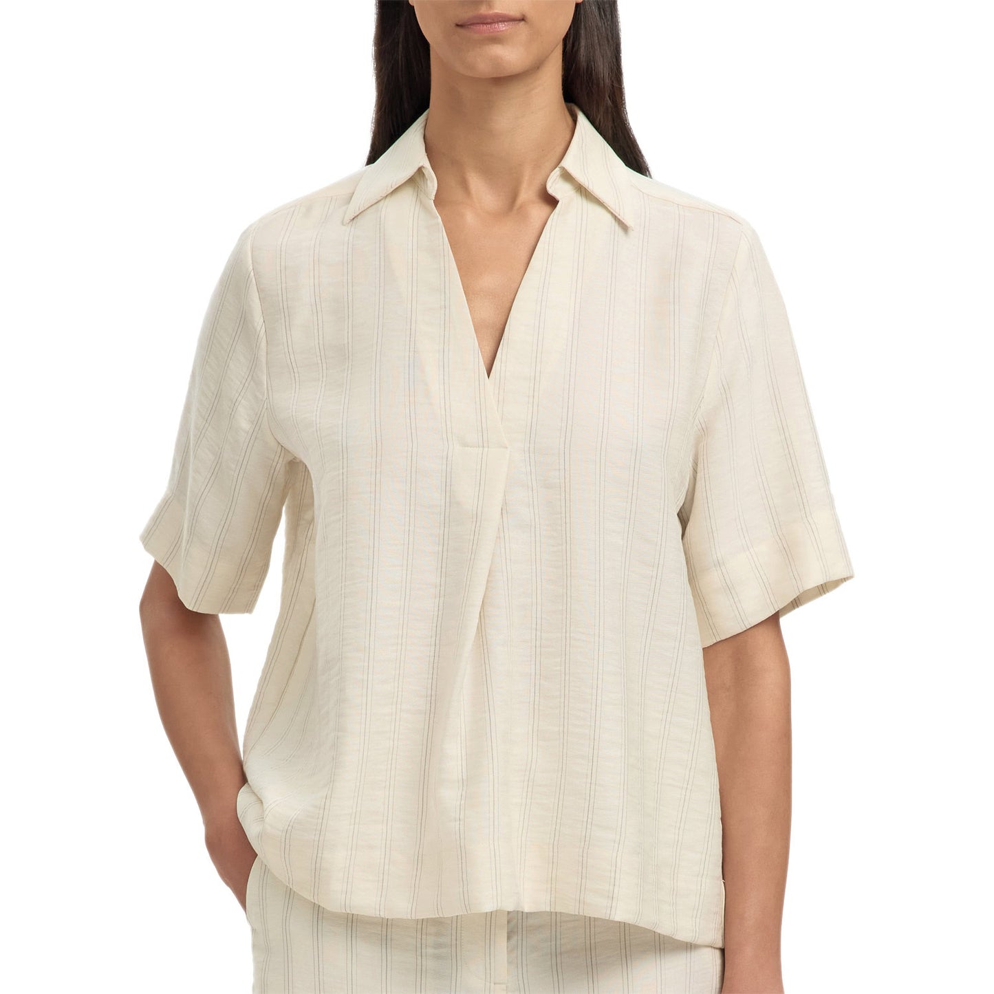 Camicia M.Corta Scollo V Oversize MARIE-TOP Donna SELECTED