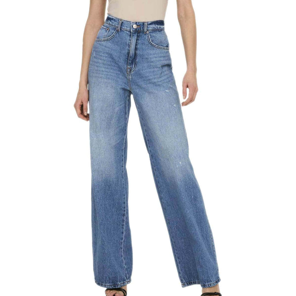Jeans Palazzo Vita Alta 100.Cotone HOPE Donna ONLY