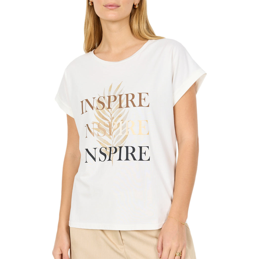 T-Shirt Stampa Floreale RINA-FP13 Donna SOYACONCEPT