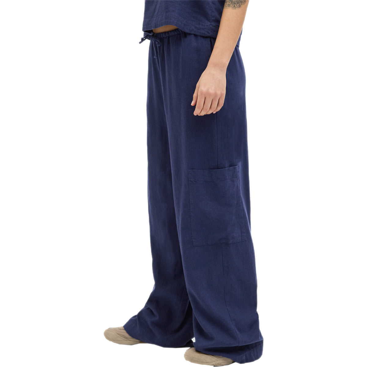Panta Palazzo Coulisse Misto Lino BREEZE-SUMMER Donna JJXX