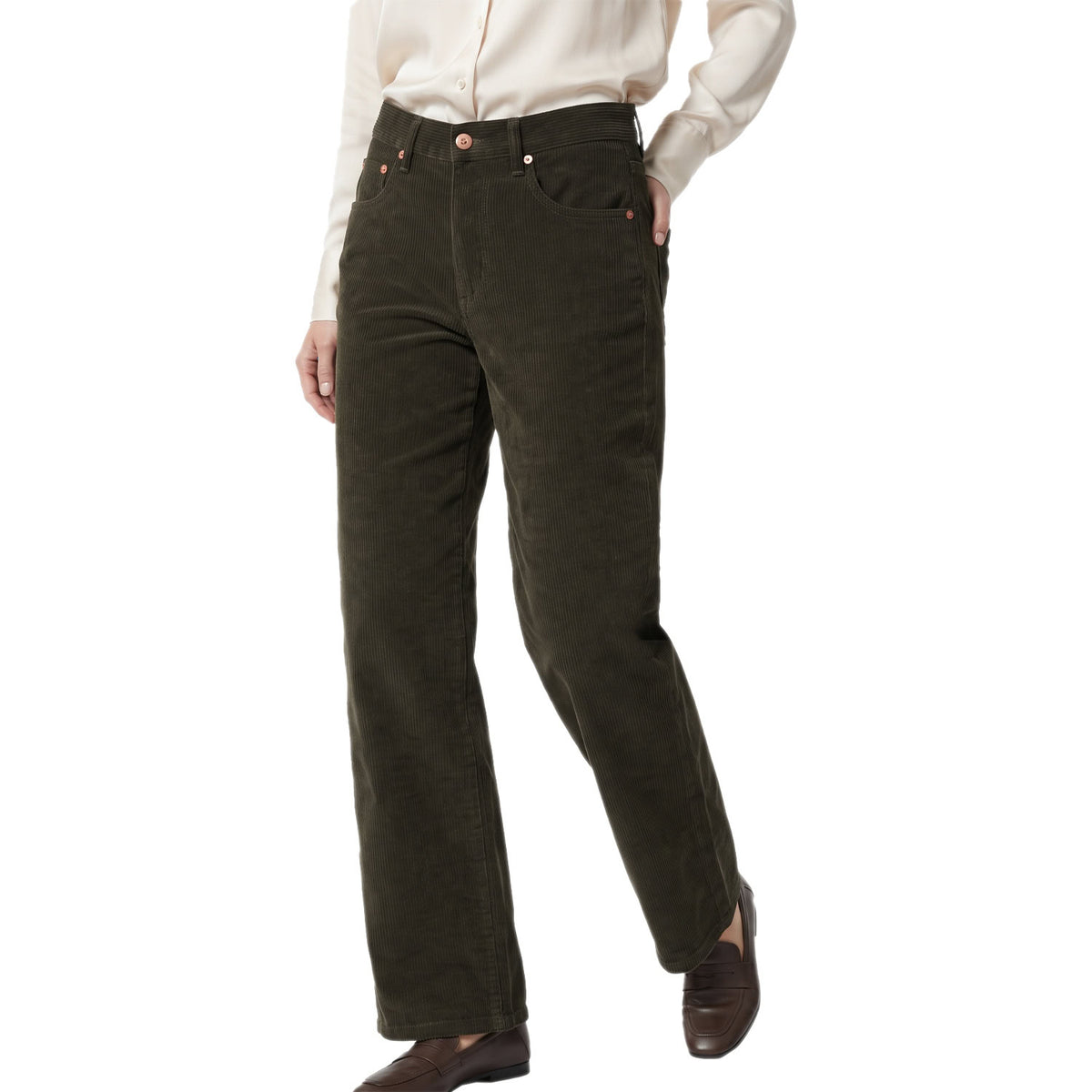 Pantalone Straight Fit Velluto Coste CORTINA-127049 Donna SQUAD2