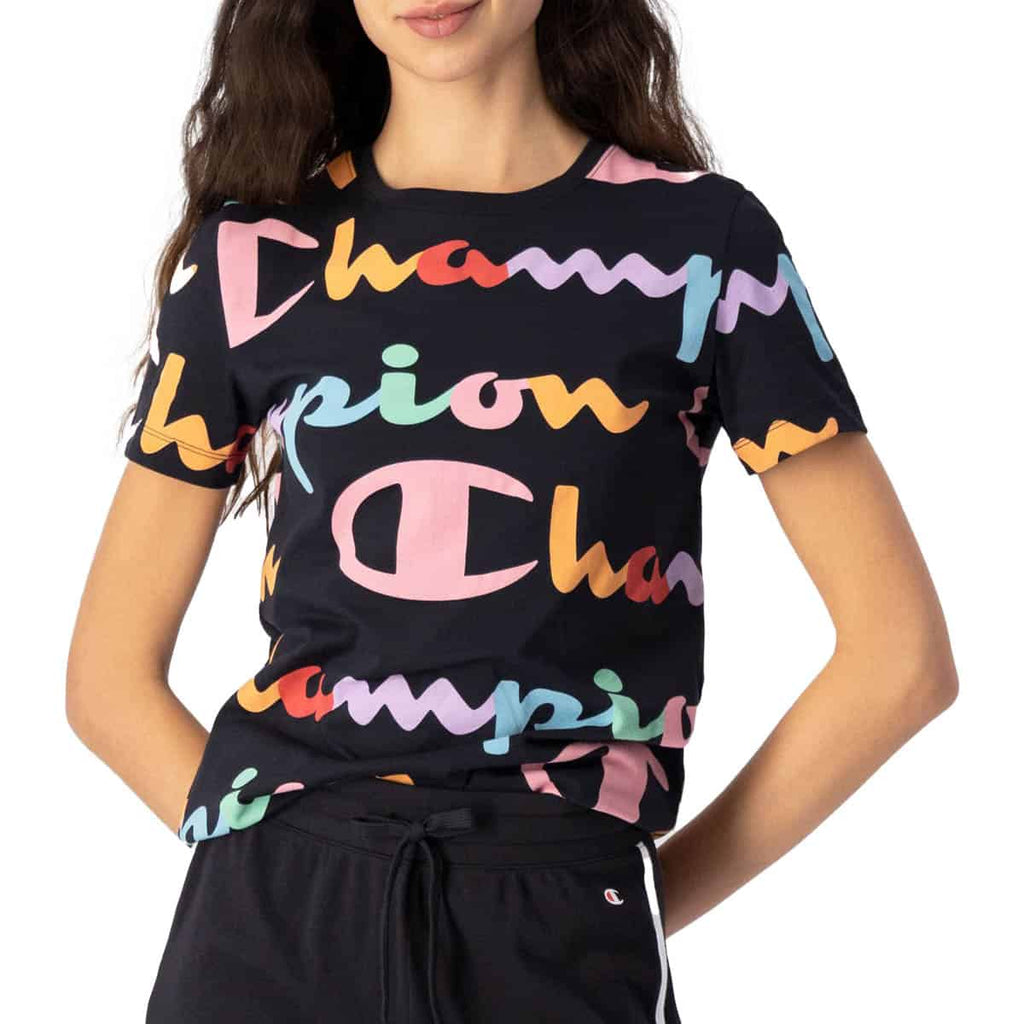 T-Shirt All Over Logo Multilogo 116118 Donna CHAMPION