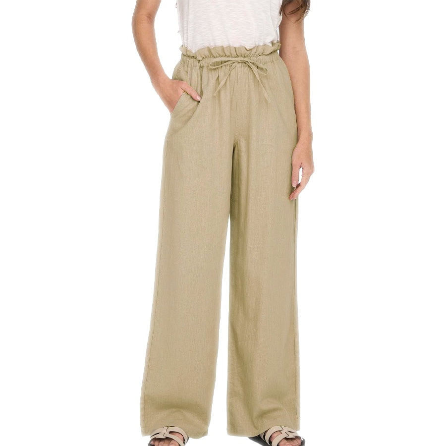 Panta Palazzo Misto Lino CARO-WIDE Donna ONLY