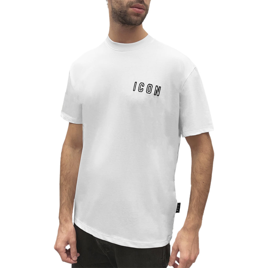T-Shirt Mini Logo Ricamo 6T013 Uomo ICON