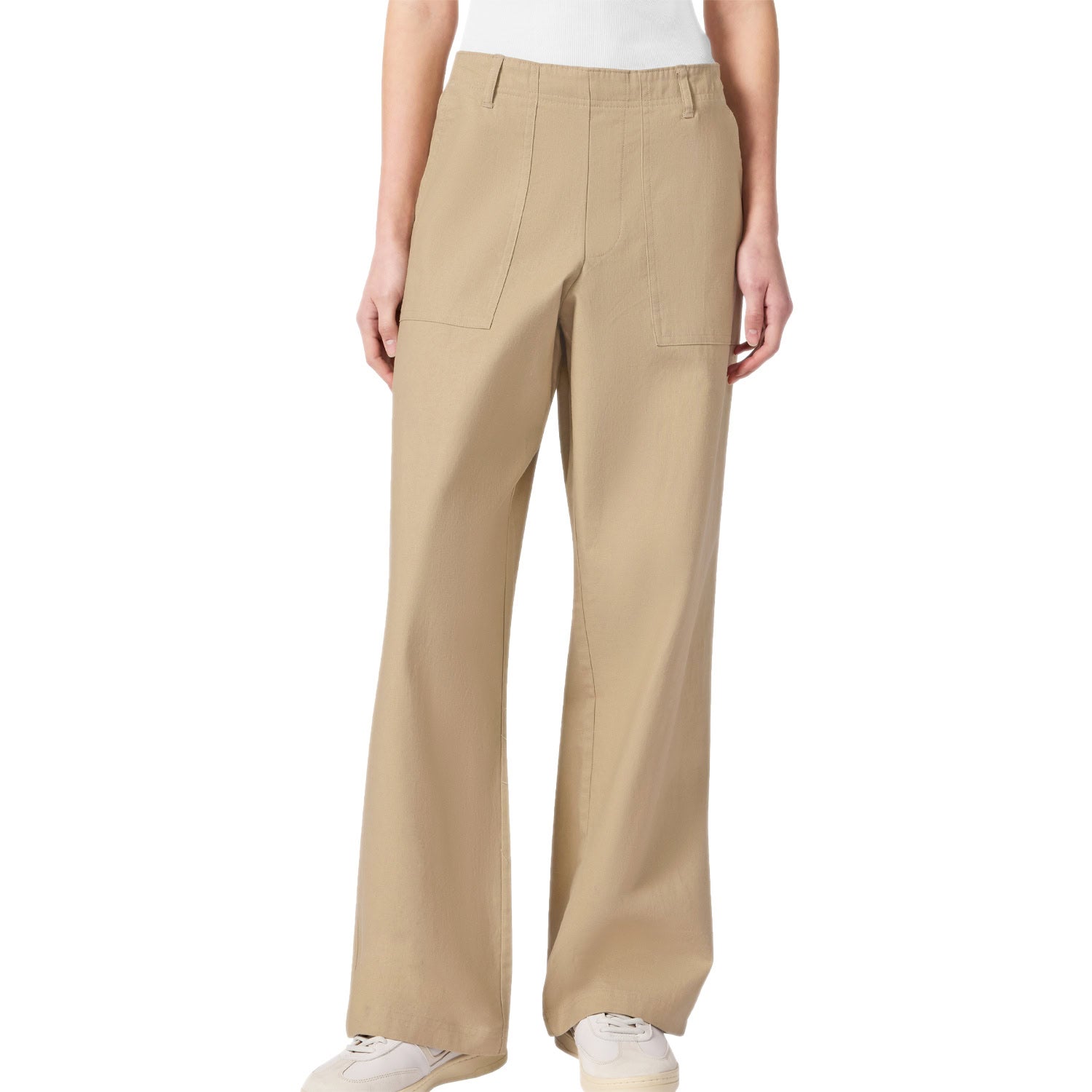 Pantalone Palazzo Vita Elastica Misto Lino 118550 Donna CHAMPION