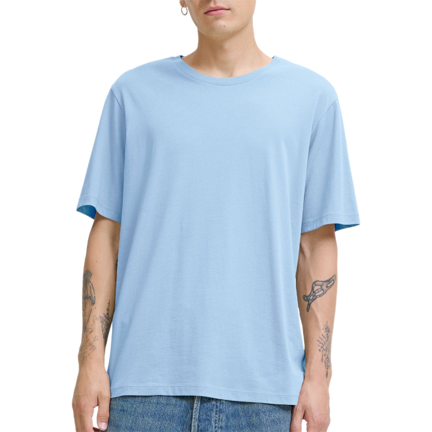 T-Shirt Tinta Unita Puro Cotone ORGANIC-TEE Uomo JACKJONES