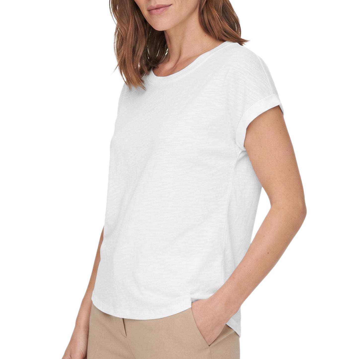 T-Shirt Cotone Fiammato Manica Aletta TW6455JLU6 Donna CENSURED