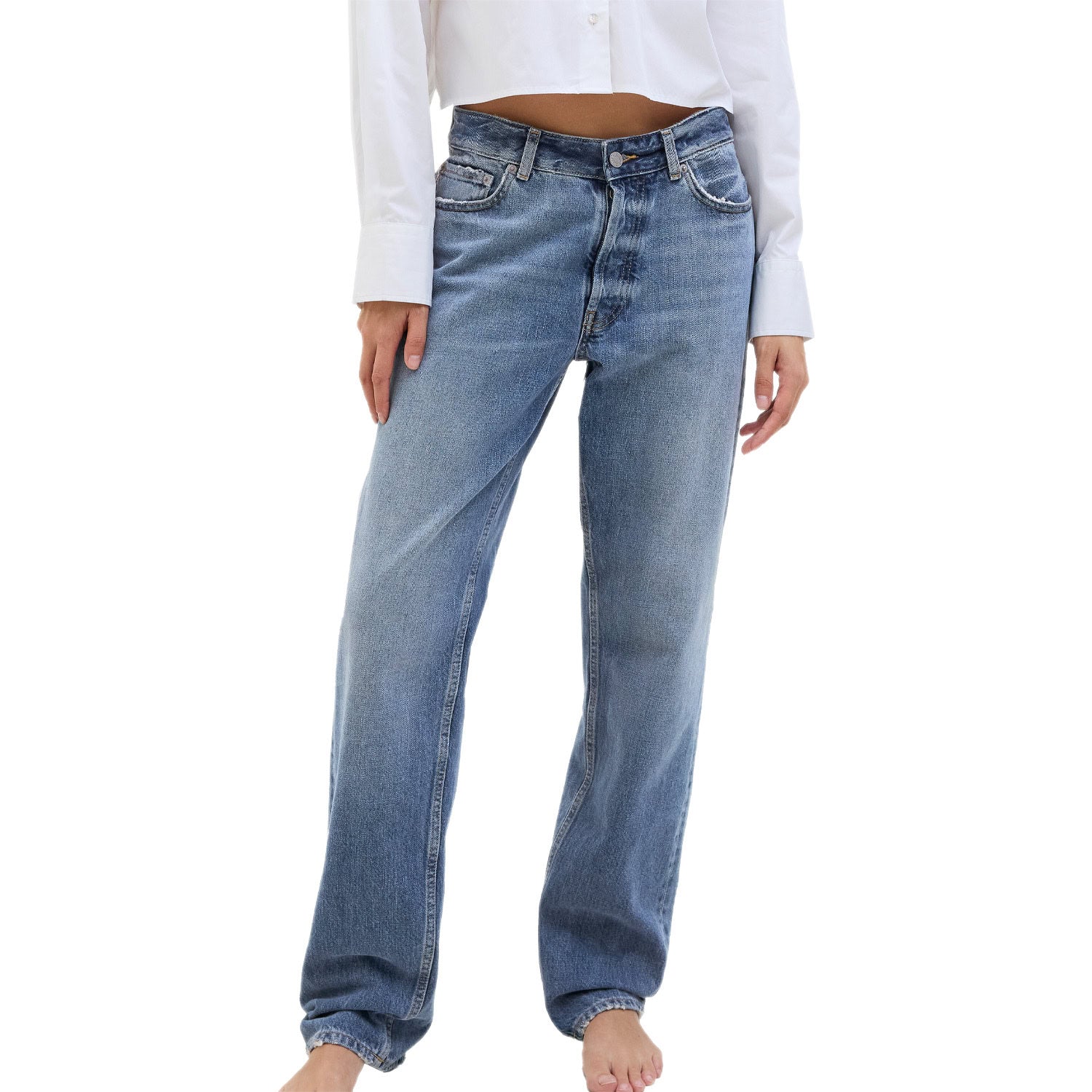 Jeans Straight Fit Puro Cotone SEOUL Donna JJXX