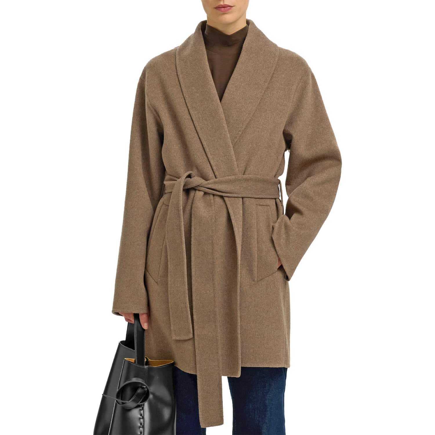Cappotto Over Kimono Misto Lana FALIA Donna SELECTED