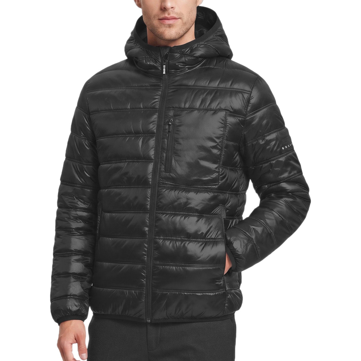 Giubbotto Puffer Lucido Cappuccio TRACE Uomo JACKJONES