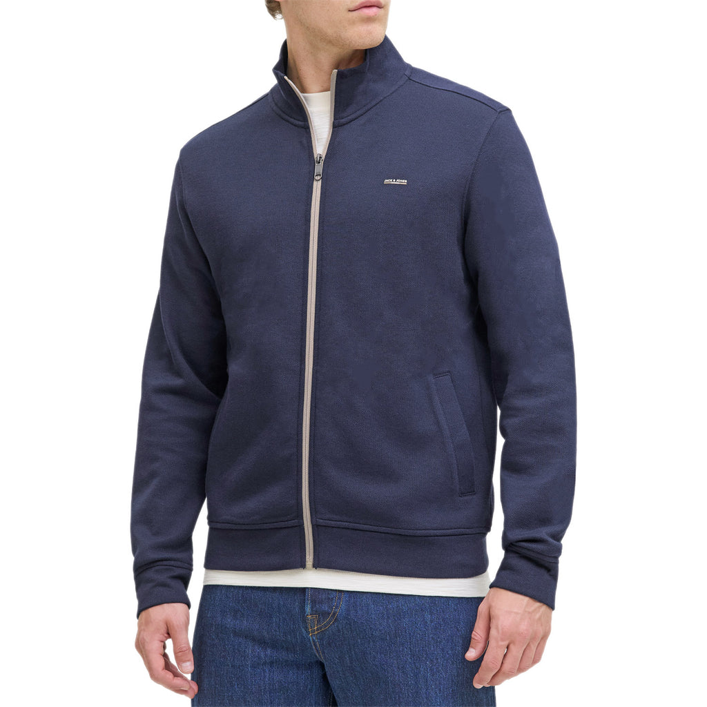 Felpa Garzata Piquet Full Zip ALVES Uomo JACKJONES