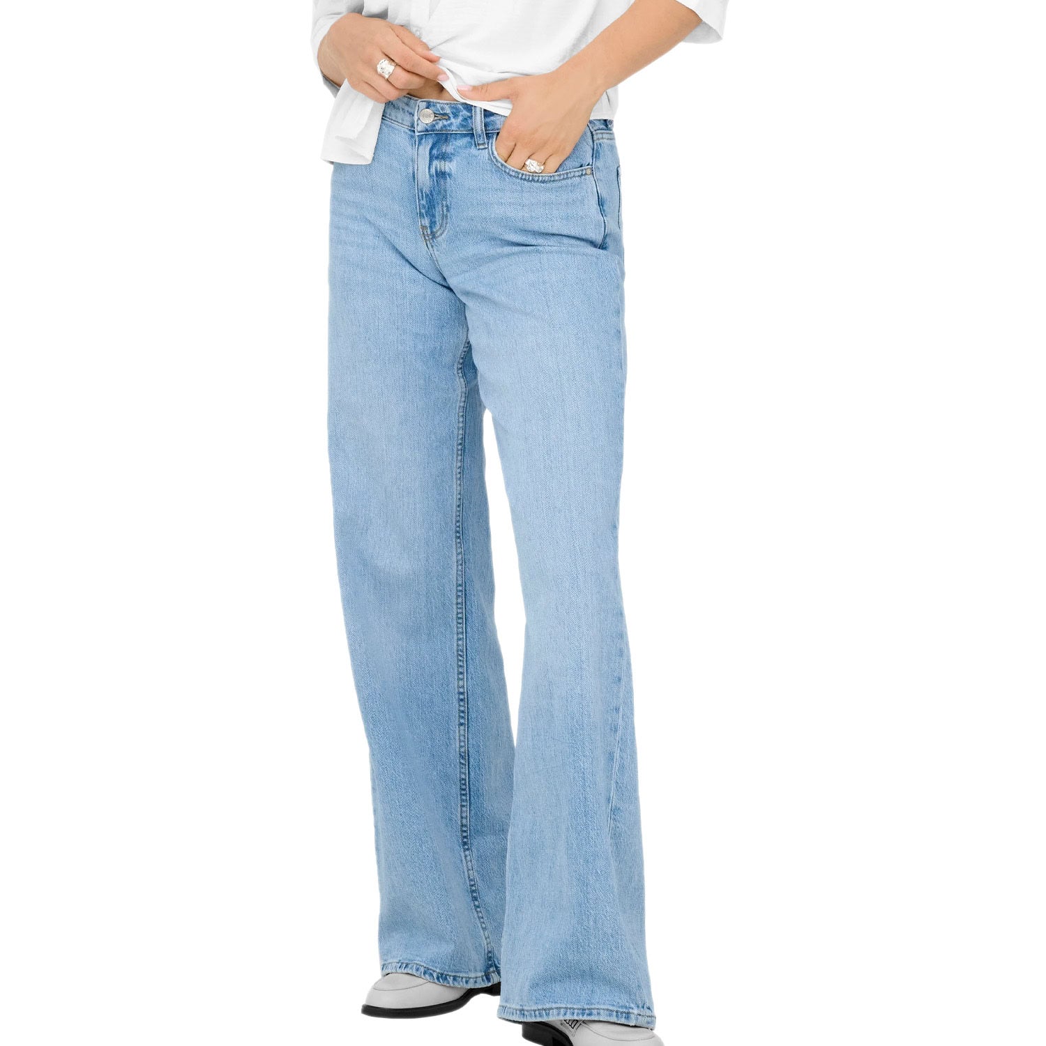 Jeans Palazzo Cotone Elasticizzato RUBY-WIDE 1012 Donna JDY