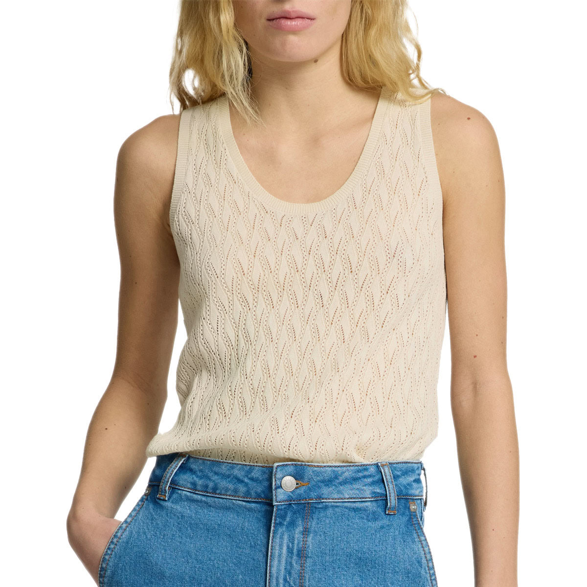 Canotta in Maglia Operata ANGY-KNIT Donna SELECTED