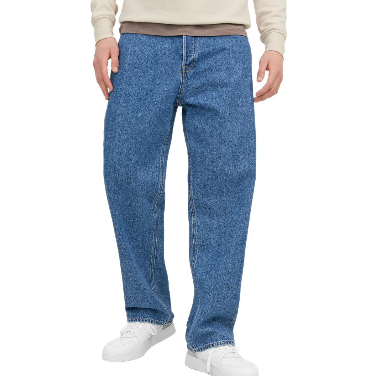 Jeans Baggy Fit Puro Cotone ALEX-ORIGINAL 301 Uomo JACKJONES