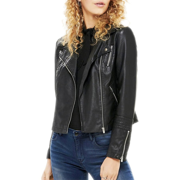 Giubbino Chiodo Ecopelle GEMMA-BIKER Donna ONLY