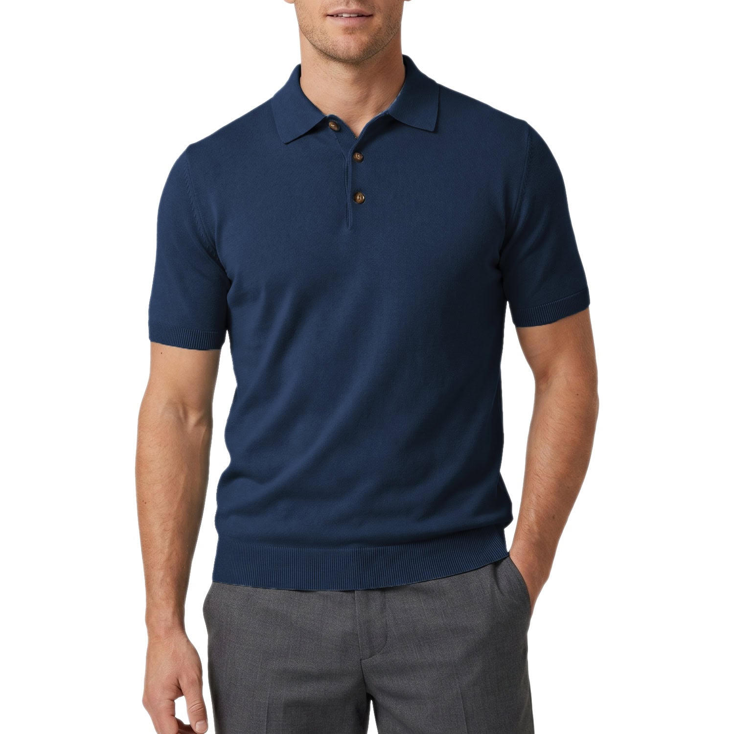 Polo M.C In Maglia Orli Elastici MA500 Uomo SQUAD2