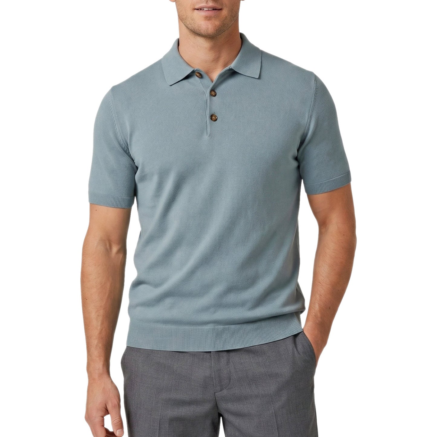 Polo M.C In Maglia Orli Elastici MA500 Uomo SQUAD2