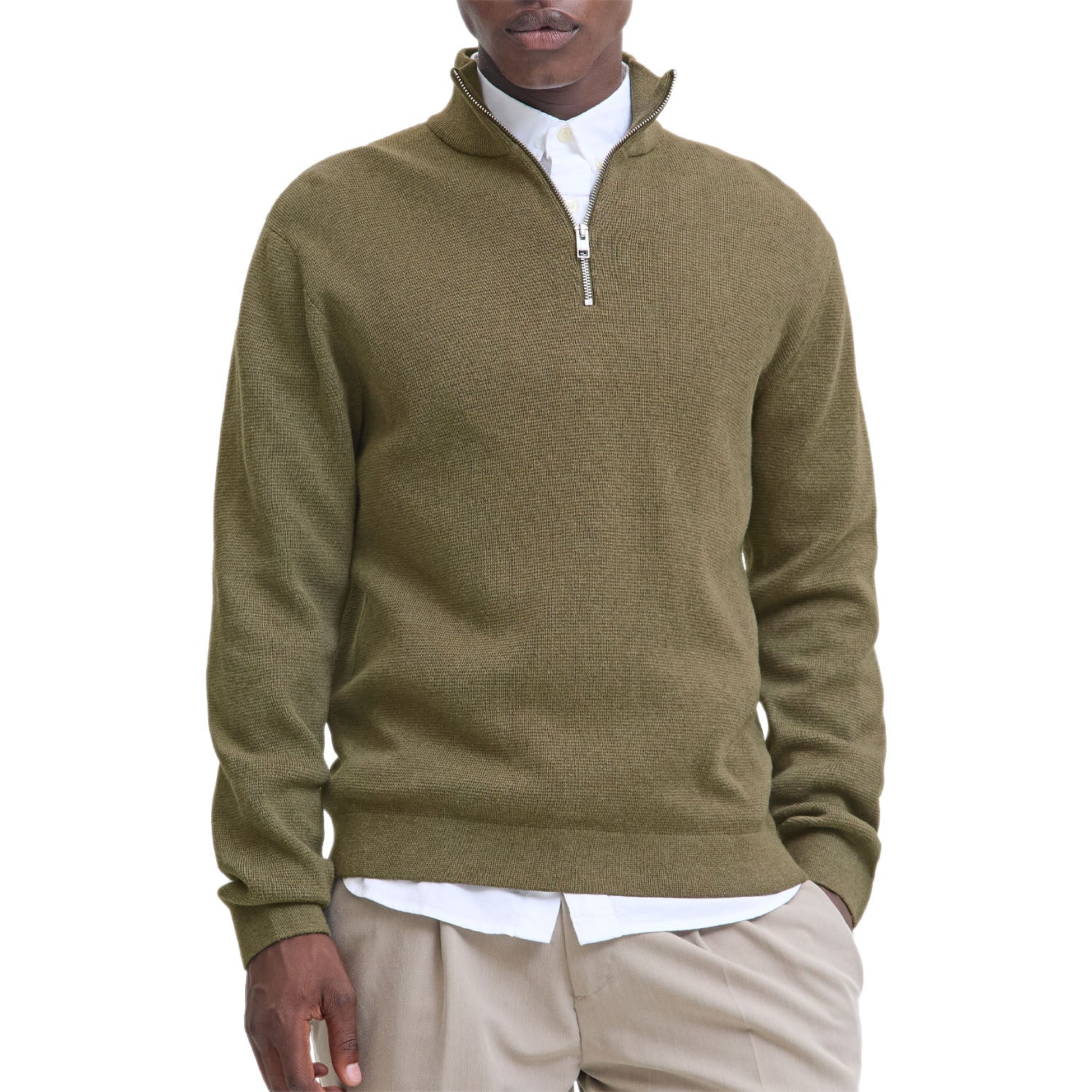 Maglia Lupetto Mezza Zip Puro Cotone MILANO Uomo J.J