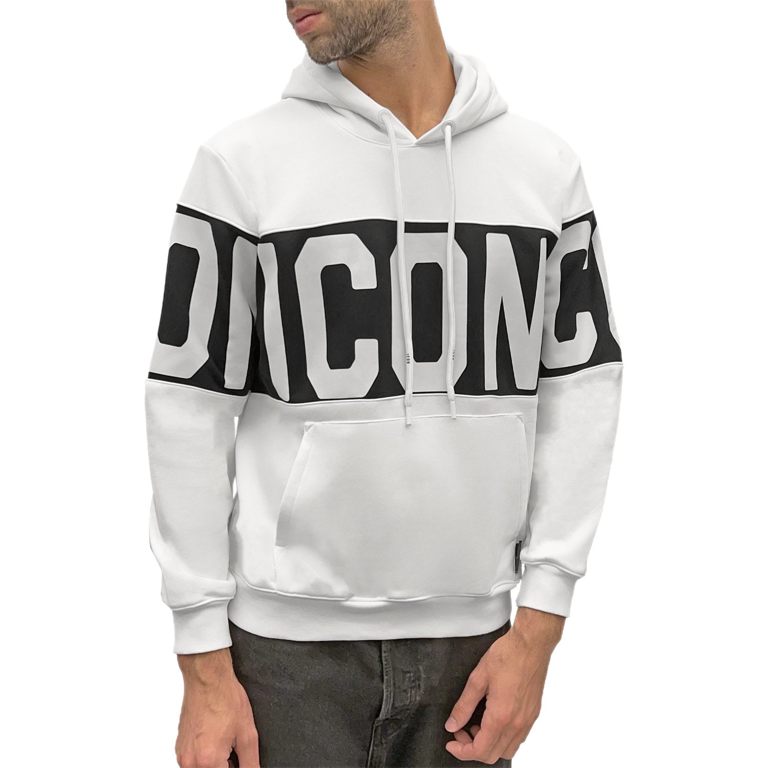 Felpa Garzata Cappuccio Maxi Logo W6F010 Uomo ICON