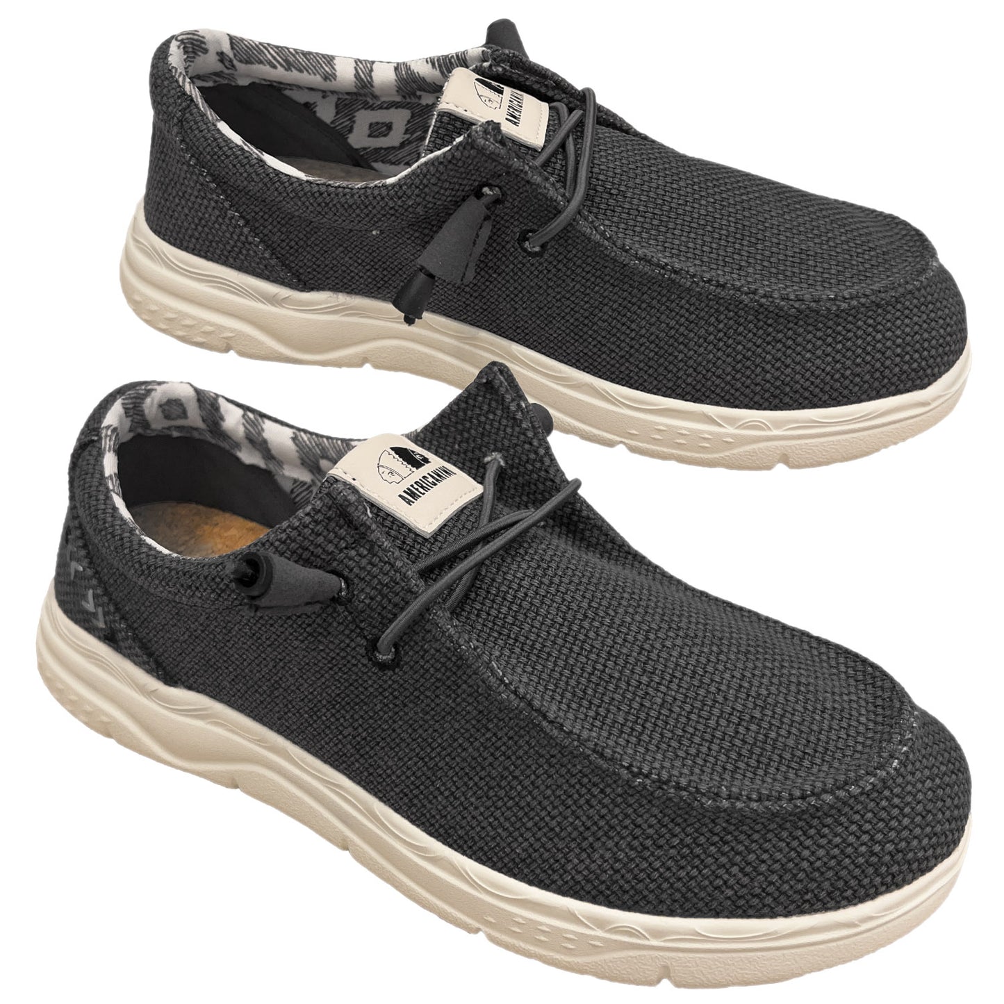 Mocassino Tela Stringato VERMONT-AMM618 Uomo AMERICANINO