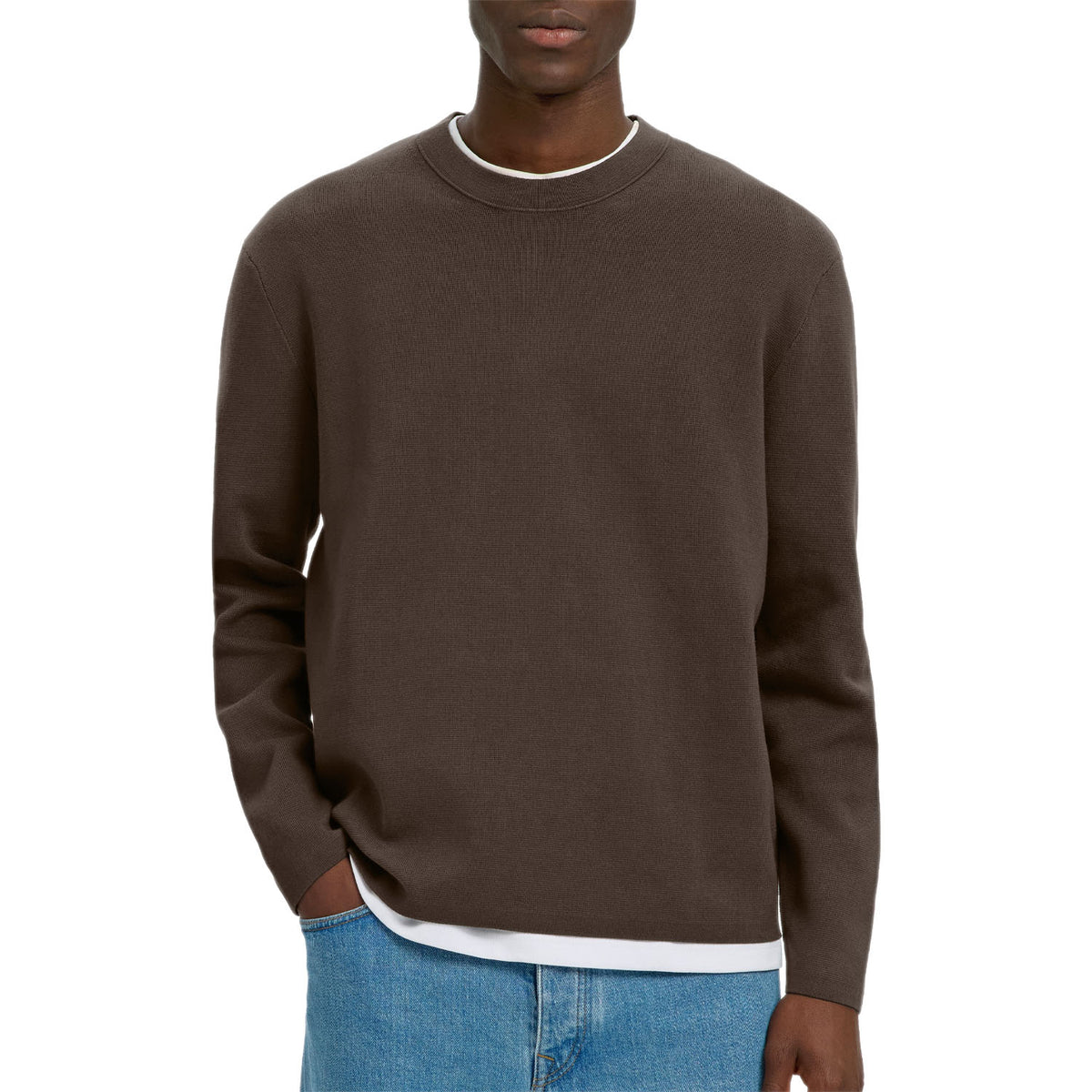 Maglia Girocollo Comfort Fit MIKE-KNIT Uomo SELECTED