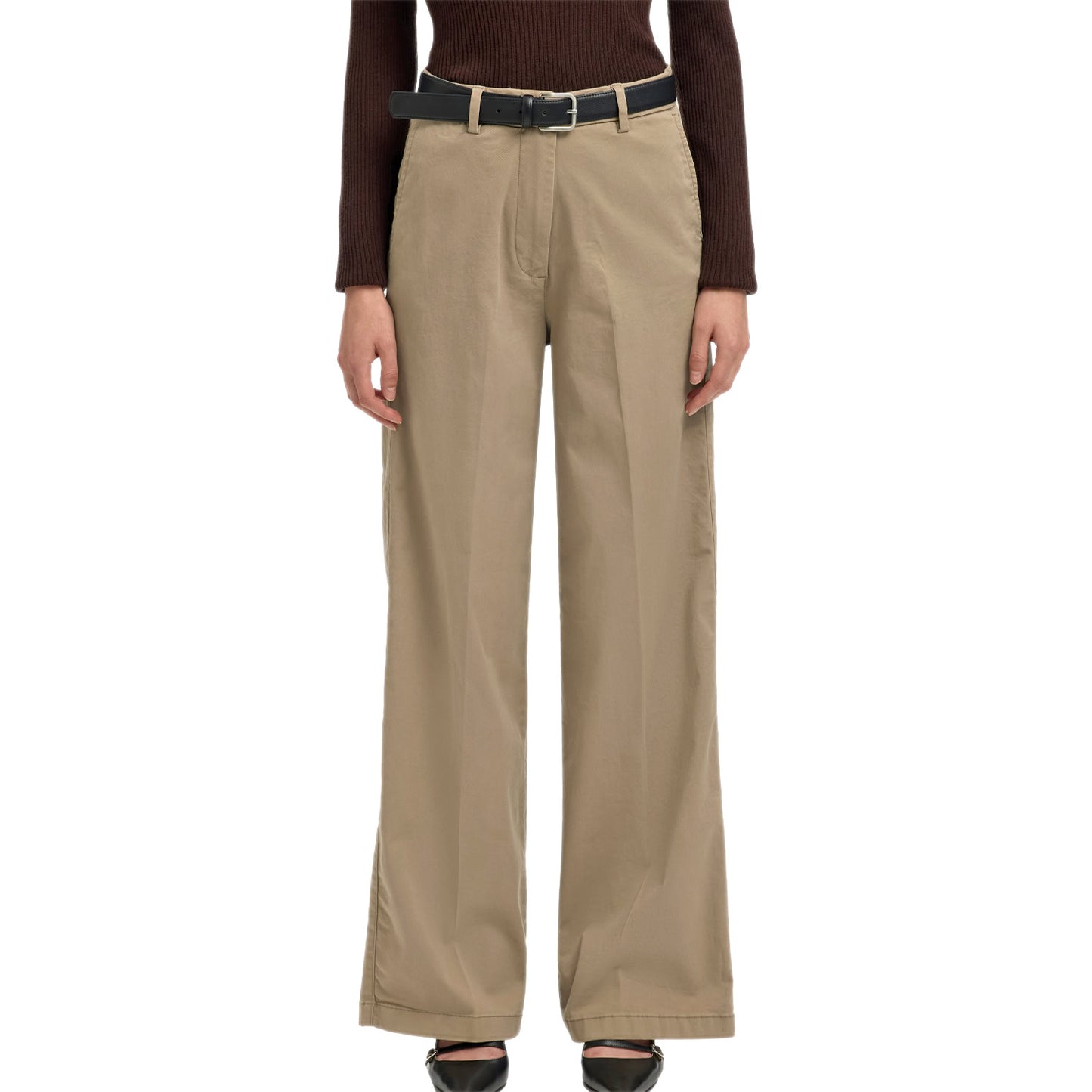 Panta Chino Palazzo Elasticizzato MILLE-WIDE Donna SELECTED