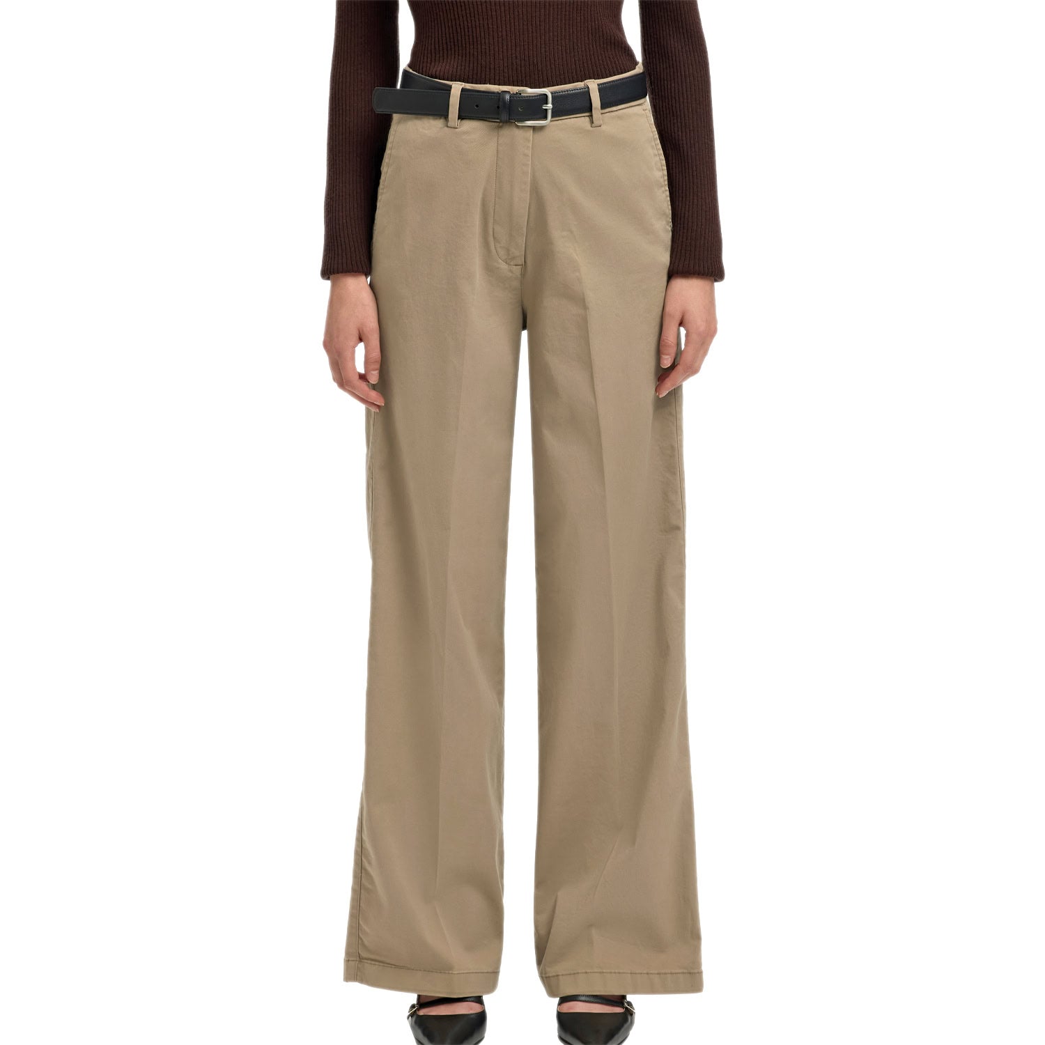 Panta Chino Palazzo Elasticizzato MILLE-WIDE Donna SELECTED
