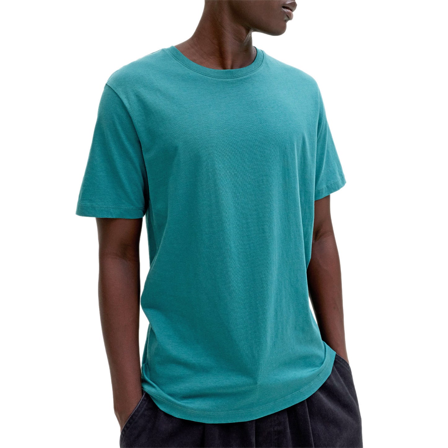 T-Shirt Tinta Unita Puro Cotone ORGANIC-TEE Uomo JACKJONES