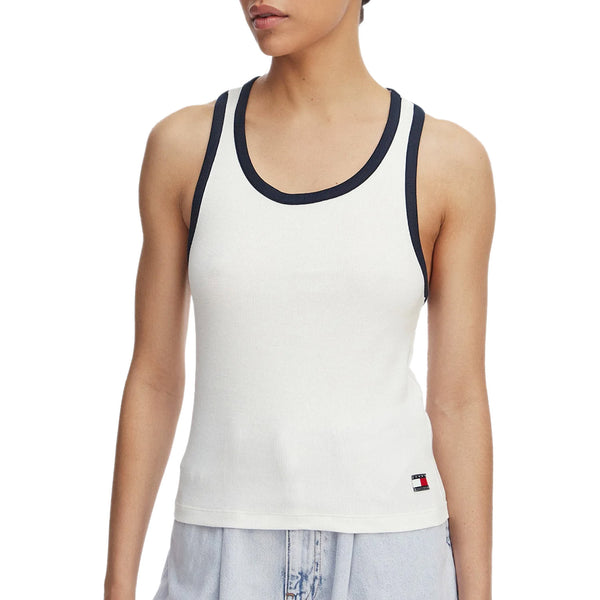 Canotta Costine Crop Orli Contrasto W06308 Donna TOMMYHILFIGER