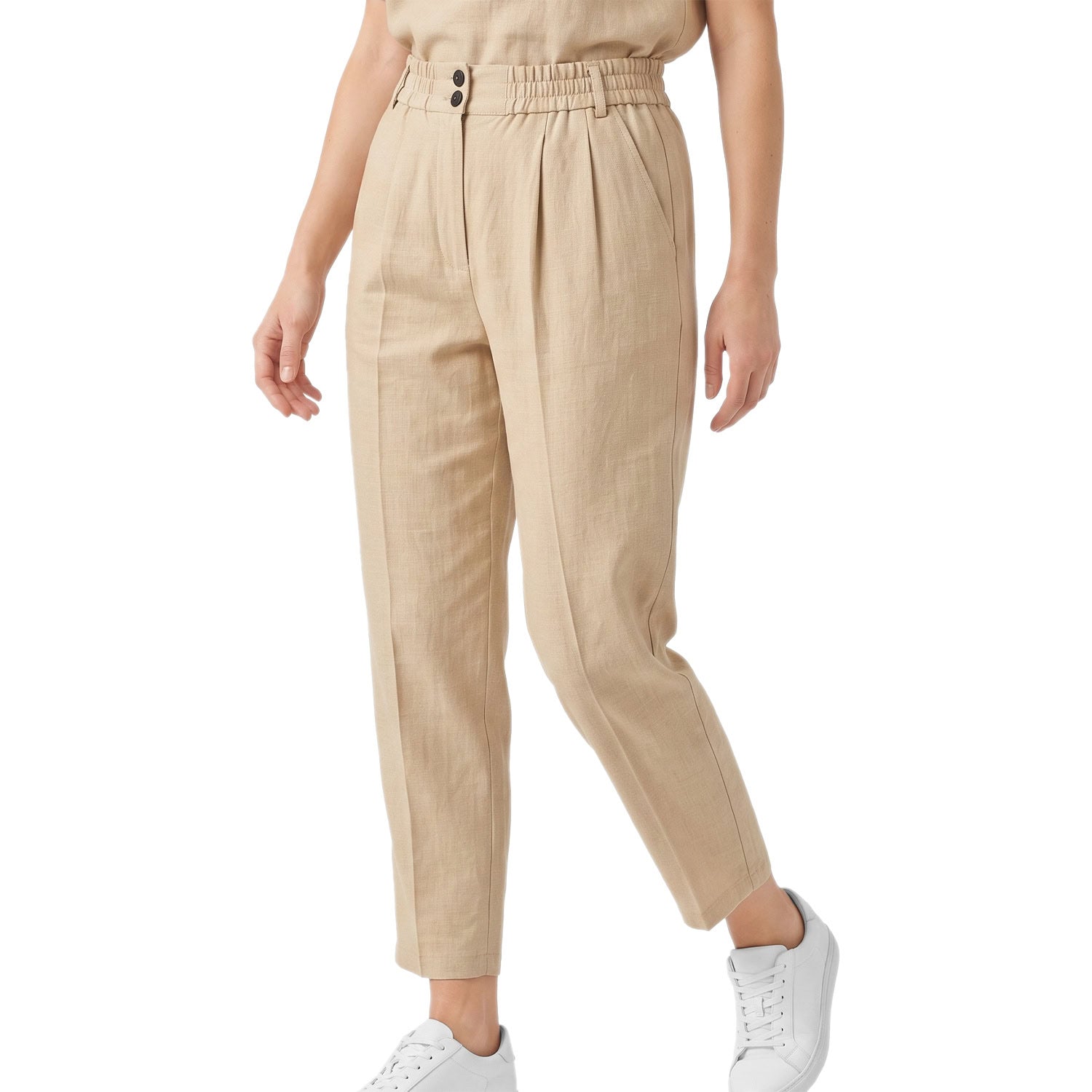 Panta Chino Palloncino Puro Lino 132 Donna KORALLINE