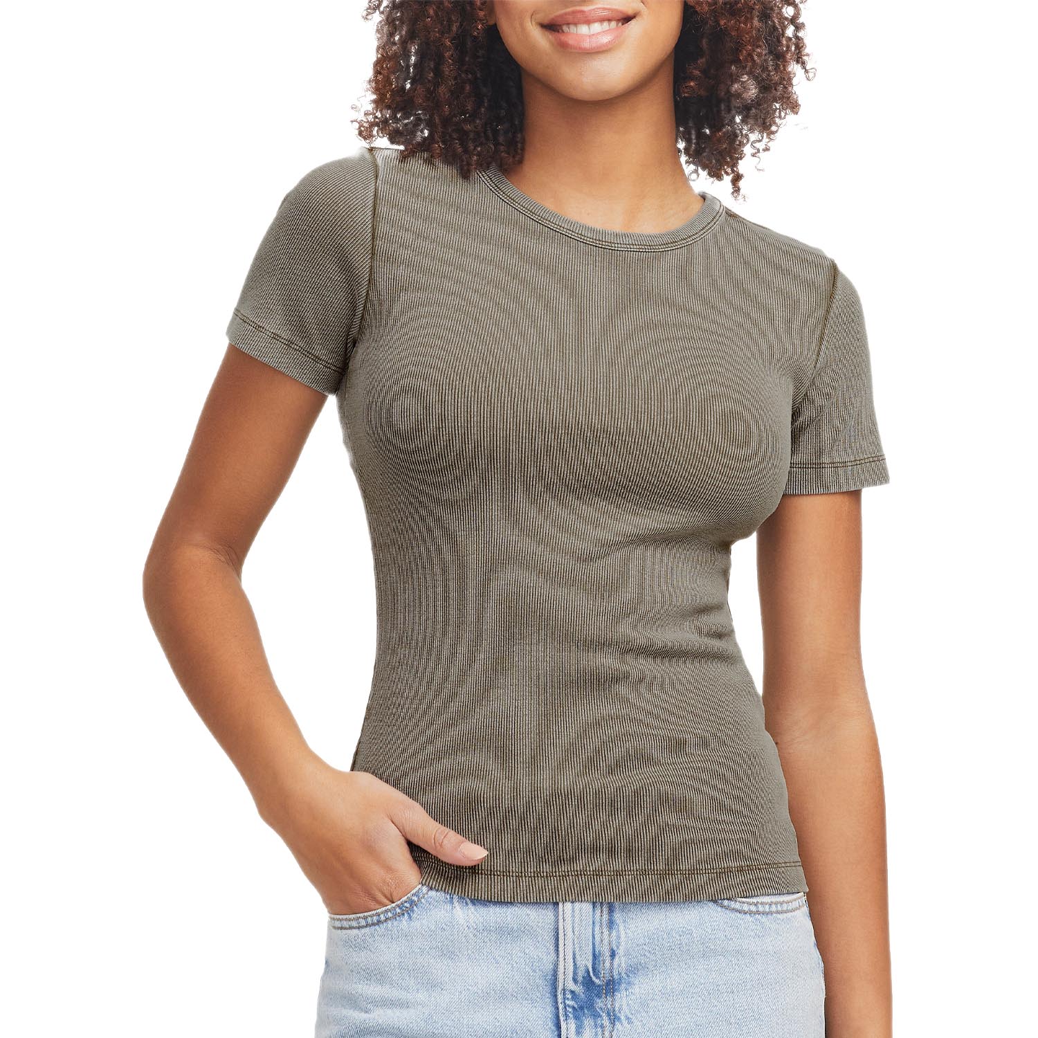 T-Shirt Slim Fit Costine Vintage FRANKIE-WASH Donna JJXX