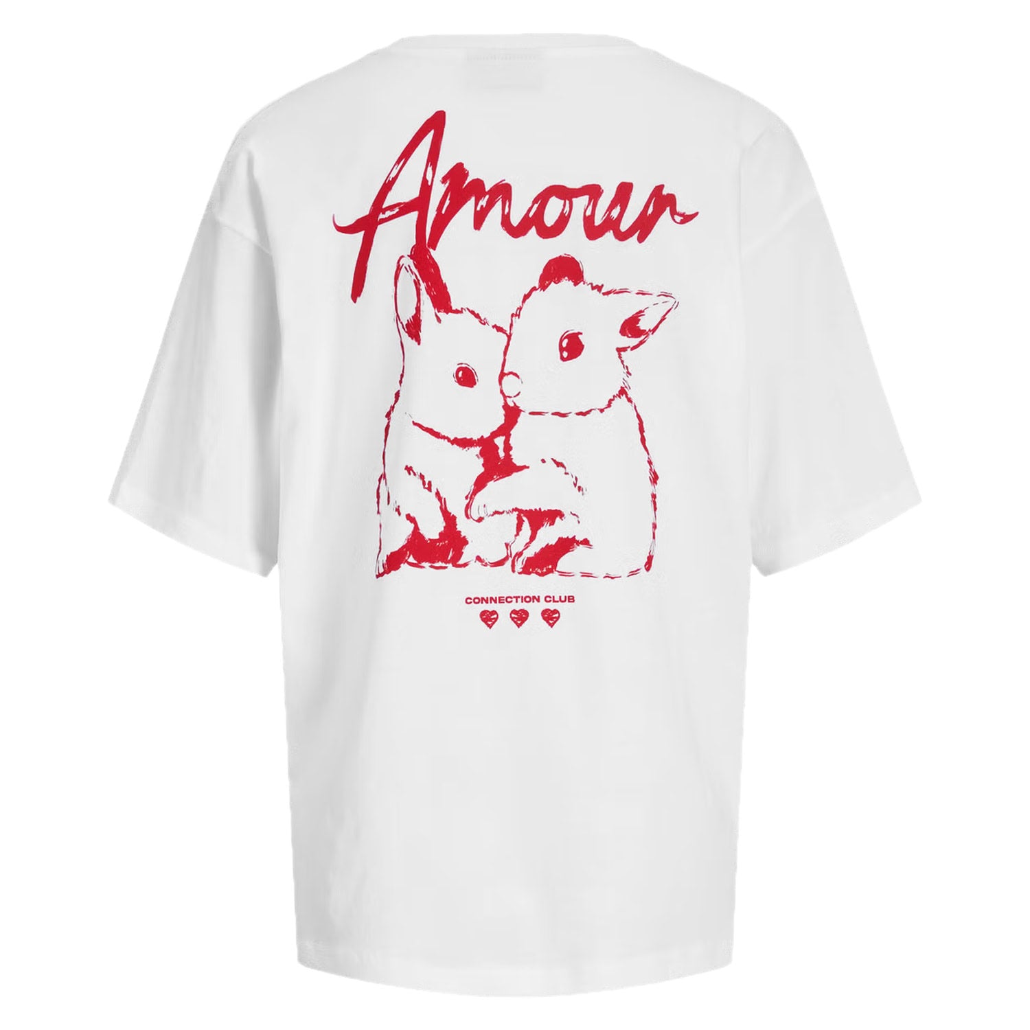 T-Shirt OverSize Stampa Love VALENTINE Donna JJXX