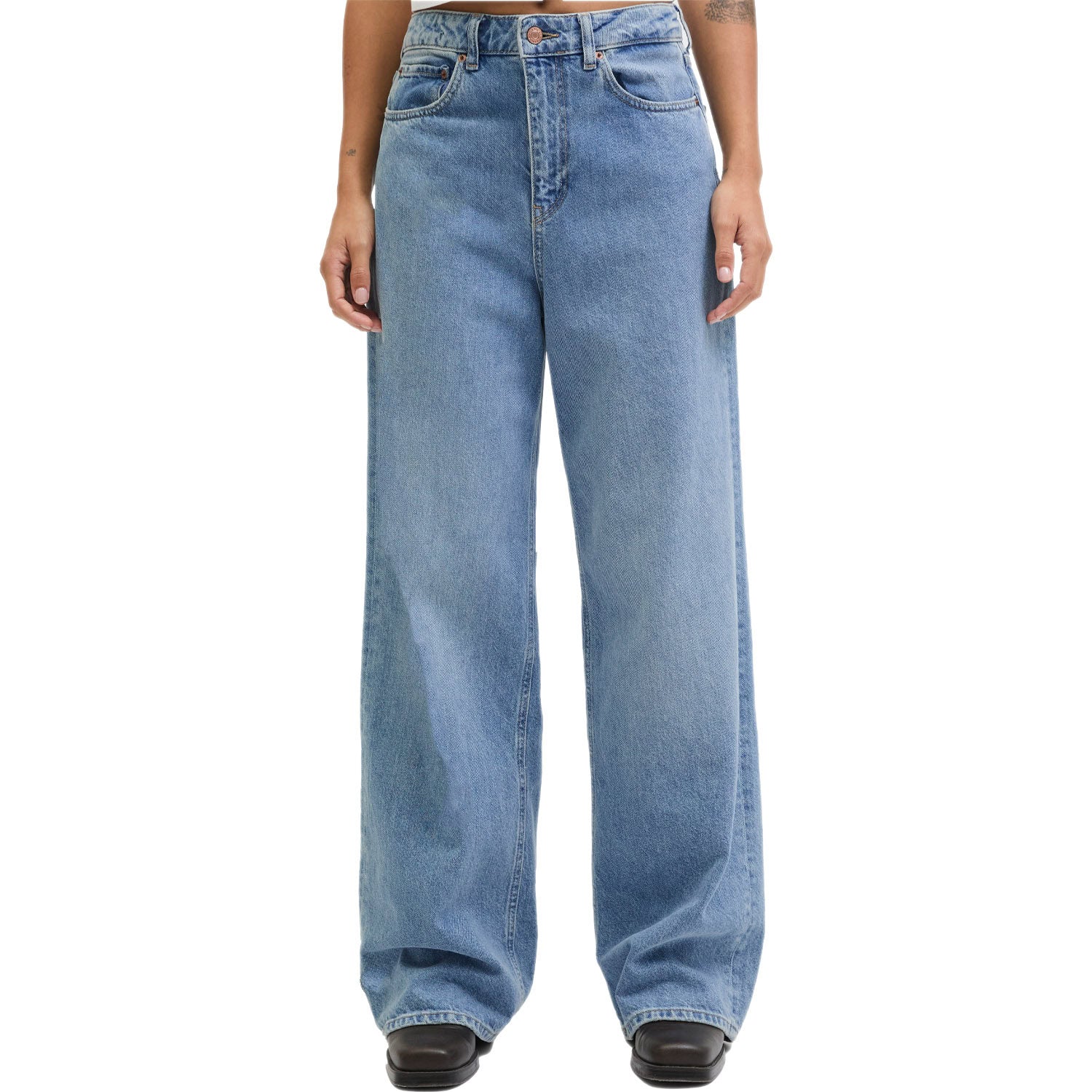 Jeans Palazzo Vita Alta Puro Cotone TOKYO-WIDE Donna JJXX
