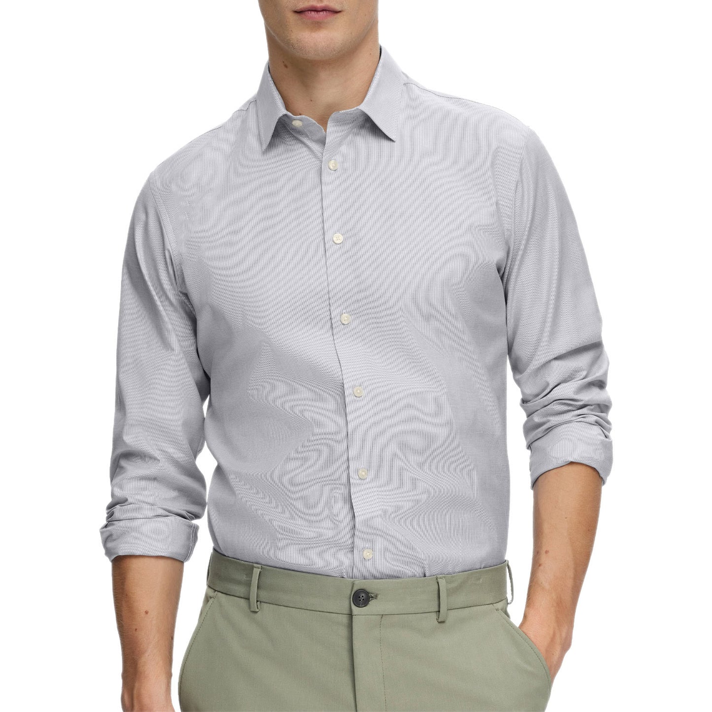 Camicia Classica Slim Fit Puro Cotone ETHAN-SHIRT Uomo SELECTED
