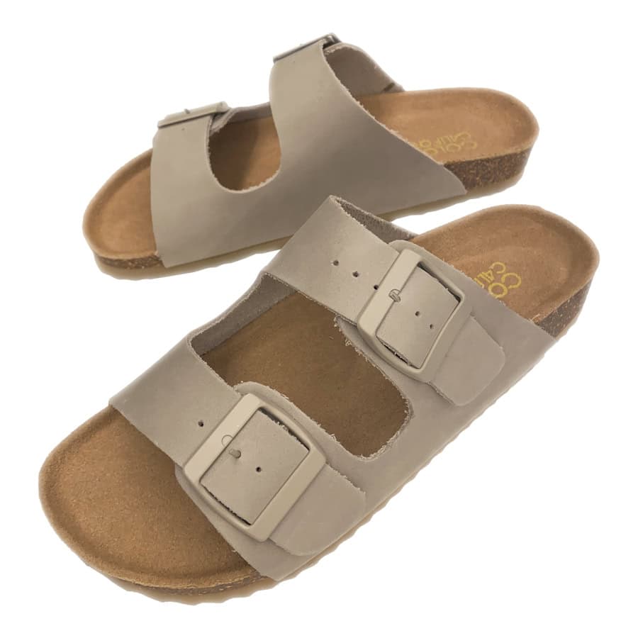 Ciabatta Doppia Fibbia Pelle BIO410 Donna COLOR CALIFORNIA