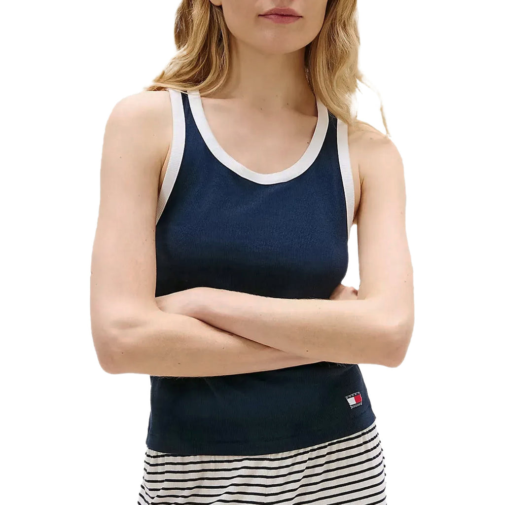Canotta Costine Crop Orli Contrasto W06308 Donna TOMMYHILFIGER