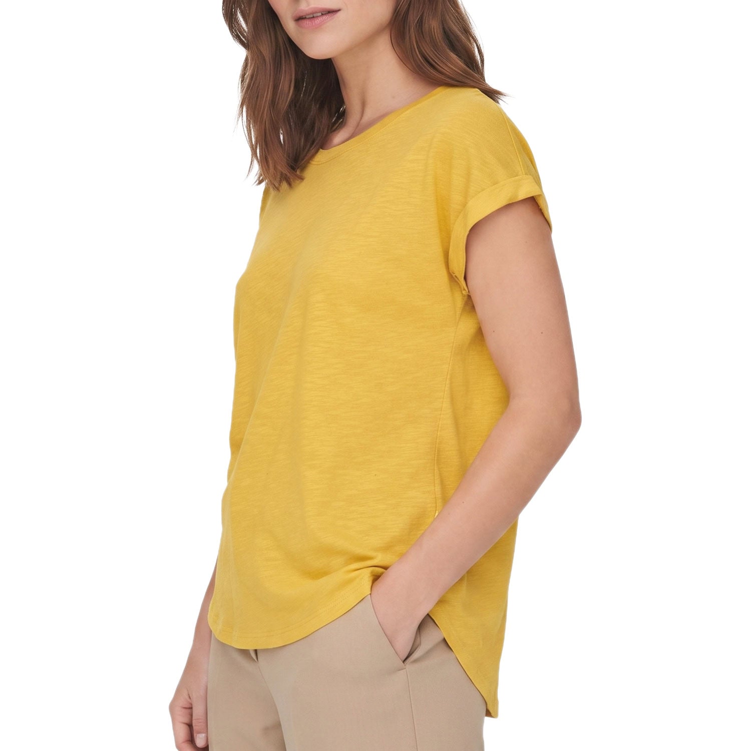 T-Shirt Cotone Fiammato Manica Aletta TW6455JLU6 Donna CENSURED